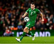 11 November 2021; Seamus Coleman of Republic of Ireland during the FIFA World Cup 2022 qualifying group A match between Republic of Ireland and Portugal at the Aviva Stadium in Dublin. Photo by Eóin Noonan/Sportsfile