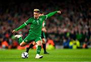 11 November 2021; Callum Robinson of Republic of Ireland during the FIFA World Cup 2022 qualifying group A match between Republic of Ireland and Portugal at the Aviva Stadium in Dublin. Photo by Eóin Noonan/Sportsfile