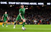 11 November 2021; Jeff Hendrick of Republic of Ireland in action during the FIFA World Cup 2022 qualifying group A match between Republic of Ireland and Portugal at the Aviva Stadium in Dublin. Photo by Eóin Noonan/Sportsfile