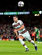 11 November 2021; Diogo Dalot of Portugal during the FIFA World Cup 2022 qualifying group A match between Republic of Ireland and Portugal at the Aviva Stadium in Dublin. Photo by Eóin Noonan/Sportsfile