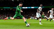 11 November 2021; Matt Doherty of Republic of Ireland during the FIFA World Cup 2022 qualifying group A match between Republic of Ireland and Portugal at the Aviva Stadium in Dublin. Photo by Eóin Noonan/Sportsfile