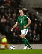 12 November 2021; Jonny Evans of Northern Ireland during the FIFA World Cup 2022 qualifying group C match between Northern Ireland and Lithuania at National Football Stadium, Windsor Park in Belfast. Photo by David Fitzgerald/Sportsfile