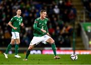 12 November 2021; George Saville of Northern Ireland during the FIFA World Cup 2022 qualifying group C match between Northern Ireland and Lithuania at National Football Stadium, Windsor Park in Belfast. Photo by David Fitzgerald/Sportsfile