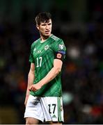 12 November 2021; Paddy McNair of Northern Ireland during the FIFA World Cup 2022 qualifying group C match between Northern Ireland and Lithuania at National Football Stadium, Windsor Park in Belfast. Photo by David Fitzgerald/Sportsfile