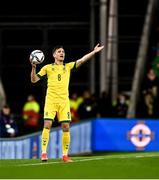 12 November 2021; Egidijus Vaitkunas of Lithuania during the FIFA World Cup 2022 qualifying group C match between Northern Ireland and Lithuania at National Football Stadium, Windsor Park in Belfast. Photo by David Fitzgerald/Sportsfile