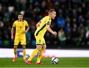 12 November 2021; Ovidijus Verbickas of Lithuania during the FIFA World Cup 2022 qualifying group C match between Northern Ireland and Lithuania at National Football Stadium, Windsor Park in Belfast. Photo by David Fitzgerald/Sportsfile