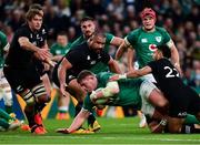 13 November 2021; Tadhg Furlong of Ireland scores his side's second try which is subsequently disallowed during the Autumn Nations Series match between Ireland and New Zealand at Aviva Stadium in Dublin. Photo by Brendan Moran/Sportsfile