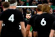 13 November 2021; Tadhg Beirne of Ireland watches New Zealand players perform the Haka before the Autumn Nations Series match between Ireland and New Zealand at Aviva Stadium in Dublin. Photo by Ramsey Cardy/Sportsfile
