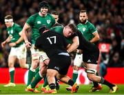 13 November 2021; Tadhg Furlong of Ireland is tackled by Karl Tu'inukuafe and Brodie Retallick of New Zealand during the Autumn Nations Series match between Ireland and New Zealand at Aviva Stadium in Dublin. Photo by David Fitzgerald/Sportsfile