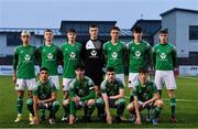 13 November 2021; Cork City team before the U15 National League of Ireland Cup Final match between Cork City and Finn Harps at Athlone Town Stadium in Athlone, Westmeath. Photo by Eóin Noonan/Sportsfile