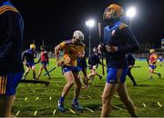 13 November 2021; Liam Rushe of Na Fianna during the warm-up before the Go Ahead Dublin County Senior Club Hurling Championship Final match between Na Fianna and Kilmacud Crokes at Parnell Park in Dublin. Photo by Piaras Ó Mídheach/Sportsfile