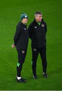 13 November 2021; Manager Stephen Kenny, right, and coach Keith Andrews during a Republic of Ireland training session? at Stade de Luxembourg in Luxembourg. Photo by Stephen McCarthy/Sportsfile