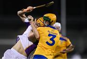 13 November 2021; Ronan Hayes of Kilmacud Crokes in action against Kevin Burke of Na Fianna during the Go Ahead Dublin County Senior Club Hurling Championship Final match between Na Fianna and Kilmacud Crokes at Parnell Park in Dublin. Photo by Piaras Ó Mídheach/Sportsfile