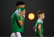 13 November 2021; Noah Sowinski of Cork City reacts after the U15 National League of Ireland Cup Final match between Cork City and Finn Harps at Athlone Town Stadium in Athlone, Westmeath. Photo by Eóin Noonan/Sportsfile