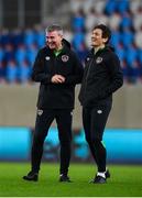 13 November 2021; Manager Stephen Kenny, left, and coach Keith Andrews during a Republic of Ireland training session at Stade de Luxembourg in Luxembourg. Photo by Stephen McCarthy/Sportsfile