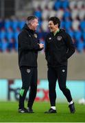13 November 2021; Manager Stephen Kenny, left, and coach Keith Andrews during a Republic of Ireland training session at Stade de Luxembourg in Luxembourg. Photo by Stephen McCarthy/Sportsfile