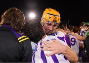 13 November 2021; Ronan Hayes of Kilmacud Crokes, behind, celebrates after his side's victory in the Go Ahead Dublin County Senior Club Hurling Championship Final match between Na Fianna and Kilmacud Crokes at Parnell Park in Dublin. Photo by Piaras Ó Mídheach/Sportsfile