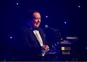 13 November 2021; MC Marty Morrissey speaks during the TG4 Ladies Football All Stars Awards banquet, in association with Lidl, at the Bonnington Hotel, Dublin.  Photo by Brendan Moran/Sportsfile
