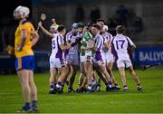 13 November 2021; Kilmacud Crokes players celebrate after their side's victory in the Go Ahead Dublin County Senior Club Hurling Championship Final match between Na Fianna and Kilmacud Crokes at Parnell Park in Dublin. Photo by Piaras Ó Mídheach/Sportsfile