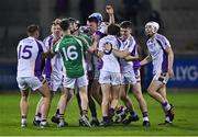 13 November 2021; Kilmacud Crokes players celebrate after their side's victory in the Go Ahead Dublin County Senior Club Hurling Championship Final match between Na Fianna and Kilmacud Crokes at Parnell Park in Dublin. Photo by Piaras Ó Mídheach/Sportsfile