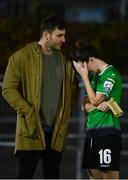 13 November 2021; Karen Duggan of Peamount United dejected after her side's defeat in the SSE Airtricity Women's National League match between Peamount United and Galway WFC at PLR Park in Greenogue, Dublin. Photo by Sam Barnes/Sportsfile
