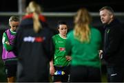 13 November 2021; Aine O'Gorman of Peamount United, centree, dejected after her side's defeat in the SSE Airtricity Women's National League match between Peamount United and Galway WFC at PLR Park in Greenogue, Dublin. Photo by Sam Barnes/Sportsfile