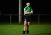 13 November 2021; Tiegan Ruddy of Peamount United, dejected after her side's defeat in the SSE Airtricity Women's National League match between Peamount United and Galway WFC at PLR Park in Greenogue, Dublin. Lauryn O'Callaghan of Peamount United  Photo by Sam Barnes/Sportsfile