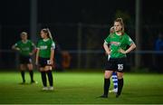 13 November 2021; Lauren Kelly of Peamount United dejected after conceding a goal during the SSE Airtricity Women's National League match between Peamount United and Galway WFC at PLR Park in Greenogue, Dublin. Photo by Sam Barnes/Sportsfile