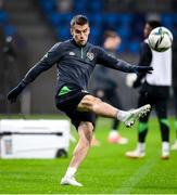 13 November 2021; Seamus Coleman during a Republic of Ireland training session at Stade de Luxembourg in Luxembourg. Photo by Stephen McCarthy/Sportsfile