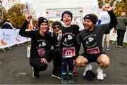 14 November 2021; In attendance at the Remembrance Run 5k Supported by SPAR are, from left, Masine Dempsey, Trish Salveta, Luka Demsey, aged 4, and Colm Dempsey, from Ratoath in Meath, at the Phoenix Park in Dublin. Photo by Sam Barnes/Sportsfile