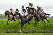 14 November 2021; Mr Diablo, centre, with Donagh Meyler up, and Michael's Pick, right, with Conor Orr up, jump Ruby's Double during the Pigsback.com Risk Of Thunder Steeplechase on day two of the Punchestown Winter Festival at Punchestown Racecourse in Kildare. Photo by Seb Daly/Sportsfile
