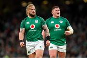13 November 2021; Andrew Porter, left, and Tadhg Furlong of Ireland during the Autumn Nations Series match between Ireland and New Zealand at Aviva Stadium in Dublin. Photo by Ramsey Cardy/Sportsfile