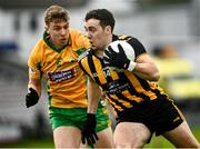 14 November 2021; Eoin Finnerty of Mountbellew Moylough in action against Liam Silke of Corofin during the Galway County Senior Club Football Championship Final match between Corofin and Mountbellew / Moylough at Pearse Stadium in Galway. Photo by David Fitzgerald/Sportsfile