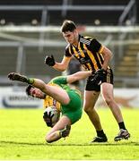 14 November 2021; Colin Brady of Corofin in action against Barry McHugh of Mountbellew Moylough during the Galway County Senior Club Football Championship Final match between Corofin and Mountbellew / Moylough at Pearse Stadium in Galway. Photo by David Fitzgerald/Sportsfile