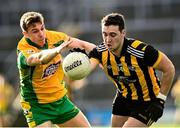 14 November 2021; Eoin Finnerty of Mountbellew Moylough in action against Dylan McHugh of Corofin during the Galway County Senior Club Football Championship Final match between Corofin and Mountbellew / Moylough at Pearse Stadium in Galway. Photo by David Fitzgerald/Sportsfile