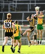 14 November 2021; Jason Leonard of Corofin in action against John Daly of Mountbellew Moylough during the Galway County Senior Club Football Championship Final match between Corofin and Mountbellew / Moylough at Pearse Stadium in Galway. Photo by David Fitzgerald/Sportsfile