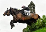 14 November 2021; Neverushacon, with Sean O'Keeffe up, jumps the Glendalough Drop Hedge during the Pigsback.com Risk Of Thunder Steeplechase on day two of the Punchestown Winter Festival at Punchestown Racecourse in Kildare. Photo by Seb Daly/Sportsfile