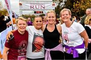 14 November 2021; In attendance during the Remembrance Run 5k Supported by SPAR at the Phoenix Park in Dublin are, from left Lucia Guerrini, Valerie Byrne, Sinead Monaghan and Bernadette Wright, from Swords in Dublin. Photo by Sam Barnes/Sportsfile