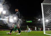 11 November 2021; Republic of Ireland goalkeeper Gavin Bazunu during the FIFA World Cup 2022 qualifying group A match between Republic of Ireland and Portugal at the Aviva Stadium in Dublin. Photo by Stephen McCarthy/Sportsfile