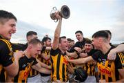 14 November 2021; Ballyea captain Jack Browne, centre, and his team-mates celebrate with the Canon Hammilton Cup after the Clare County Senior Club Hurling Championship Final match between Ballyea and Inagh-Kilnamona at Cusack Park in Ennis, Clare. Photo by Ray McManus/Sportsfile