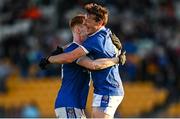 14 November 2021; Michael Brazil, right, and Ciarán Egan of Tullamore celebrate after their side's victory in the Offaly County Senior Club Football Championship Final replay match between Rhode and Tullamore at Bord Na Móna O'Connor Park in Tullamore, Offaly. Photo by Harry Murphy/Sportsfile