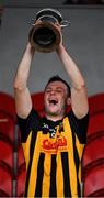 14 November 2021; Ballyea captain Jack Browne lifts the Canon Hammilton Cup after the Clare County Senior Club Hurling Championship Final match between Ballyea and Inagh-Kilnamona at Cusack Park in Ennis, Clare. Photo by Ray McManus/Sportsfile