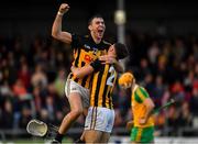14 November 2021; Niall Deasy and Morgan Garry, 21, of Ballyea celebrate after the Clare County Senior Club Hurling Championship Final match between Ballyea and Inagh-Kilnamona at Cusack Park in Ennis, Clare. Photo by Ray McManus/Sportsfile