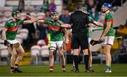 14 November 2021; Loughmore/Castleiney players, from left, John McGrath, Tomás McGrath, Noel McGrath and John McGrath question referee Conor Doyle after the drawn Tipperary County Senior Club Hurling Championship Final match between Thurles Sarsfields and Loughmore/Castleiney at Semple Stadium in Thurles, Tipperary. Photo by Piaras Ó Mídheach/Sportsfile