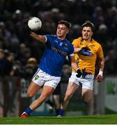 14 November 2021; Michael McKernan of Coalisland in action against Ronan McNabb of Dromore during the Tyrone County Senior Club Football Championship Final match between Coalisland and Dromore at O’Neills Healy Park in Omagh, Tyrone. Photo by Ramsey Cardy/Sportsfile