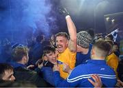14 November 2021; Colm O'Neill of Dromore celebrates after the Tyrone County Senior Club Football Championship Final match between Coalisland and Dromore at O’Neills Healy Park in Omagh, Tyrone. Photo by Ramsey Cardy/Sportsfile