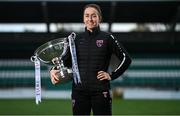 15 November 2021; Kylie Murphy of Wexford Youths stands for a portrait during the EVOKE.ie FAI Women's Cup Final media day at Tallaght Stadium in Dublin. Photo by Seb Daly/Sportsfile