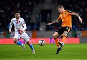 14 November 2021; James McClean of Republic of Ireland in action against Danel Sinani of Luxembourg during the FIFA World Cup 2022 qualifying group A match between Luxembourg and Republic of Ireland at Stade de Luxembourg in Luxembourg. Photo by Stephen McCarthy/Sportsfile