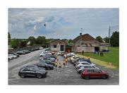 30 May 2021; A bird’s eye view. Roscommon players navigate the car park at Dr Hyde Park for the second half of their joust with Kerry under a watchful eye. Photo by Brendan Moran/Sportsfile This image may be reproduced free of charge when used in conjunction with a review of the book &quot;A Season of Sundays 2020&quot;. All other usage © Sportsfile