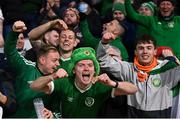 14 November 2021; Republic of Ireland supporter Ray Hyland celebrates following the FIFA World Cup 2022 qualifying group A match between Luxembourg and Republic of Ireland at Stade de Luxembourg in Luxembourg. Photo by Stephen McCarthy/Sportsfile